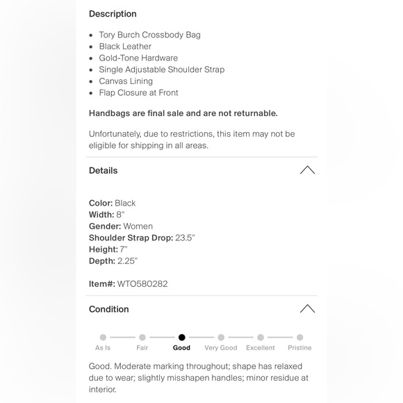 Good condition leather crossbody Tory Burch - Picture 5 of 10